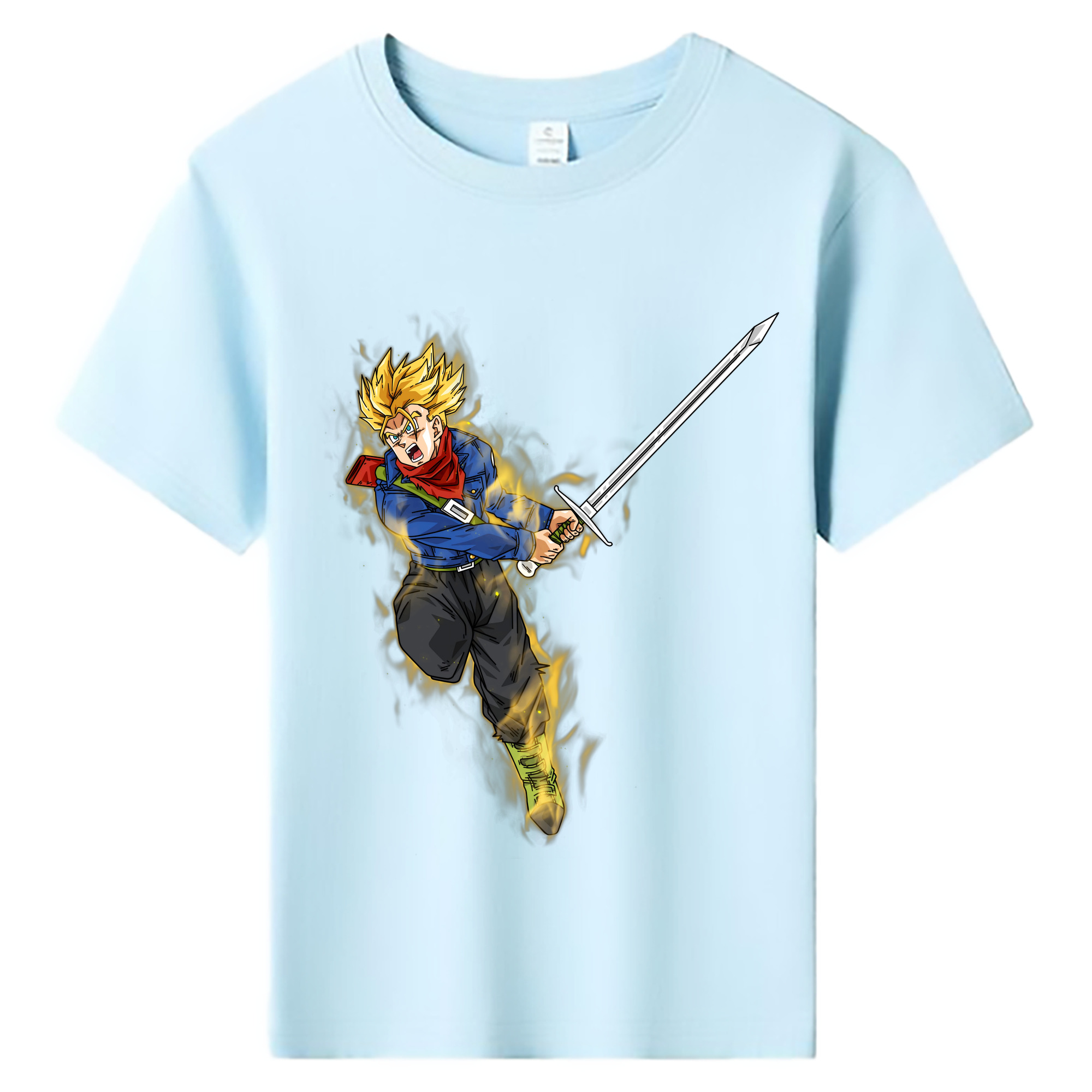 （画像用） ドラゴンボール トランクス（Torankusu）DRAGON BALL Trunks 綿100％キッズTシャツ（フロントプリント）